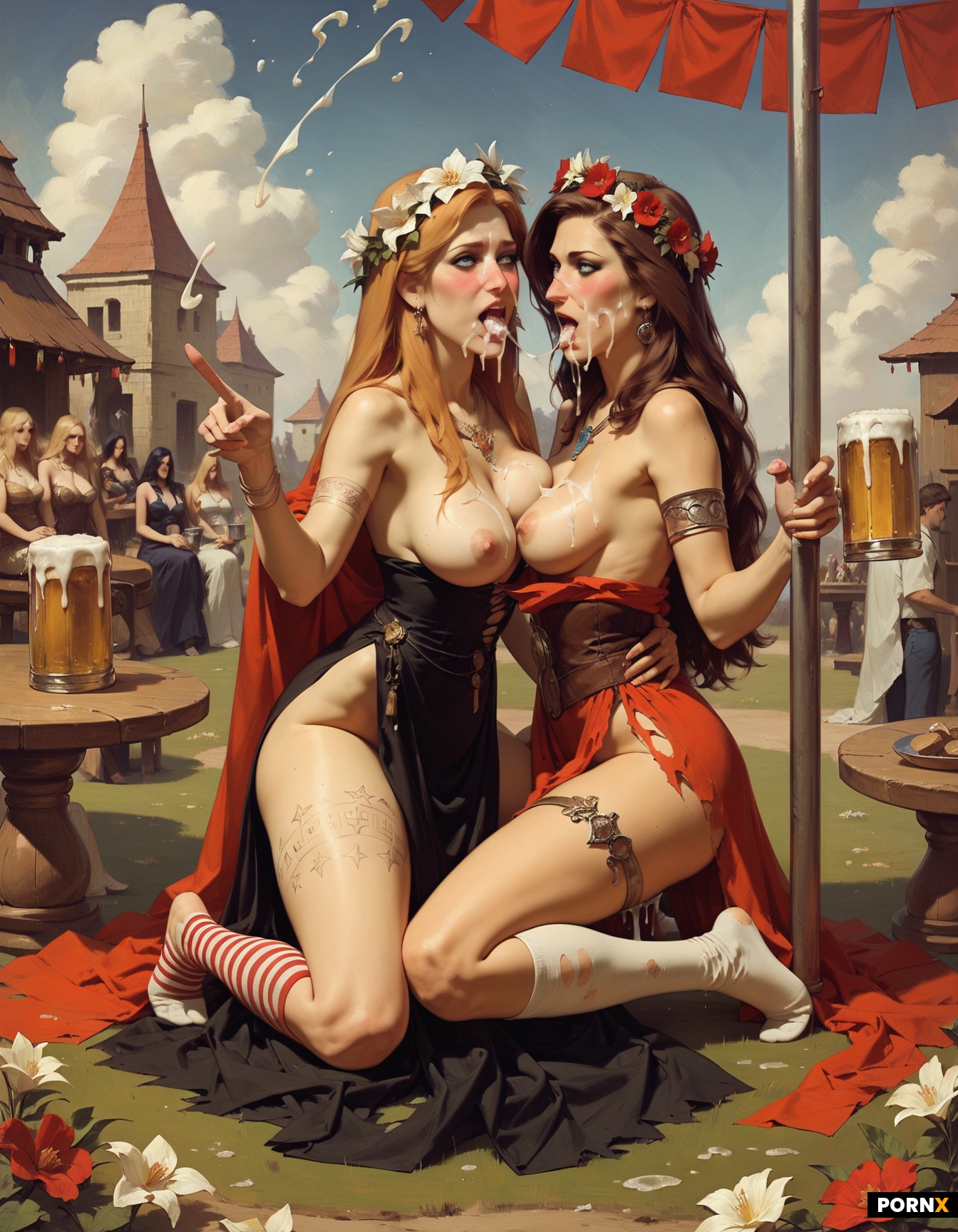 Two multiple Beautiful beth lily princesses 18 y/o blondes women