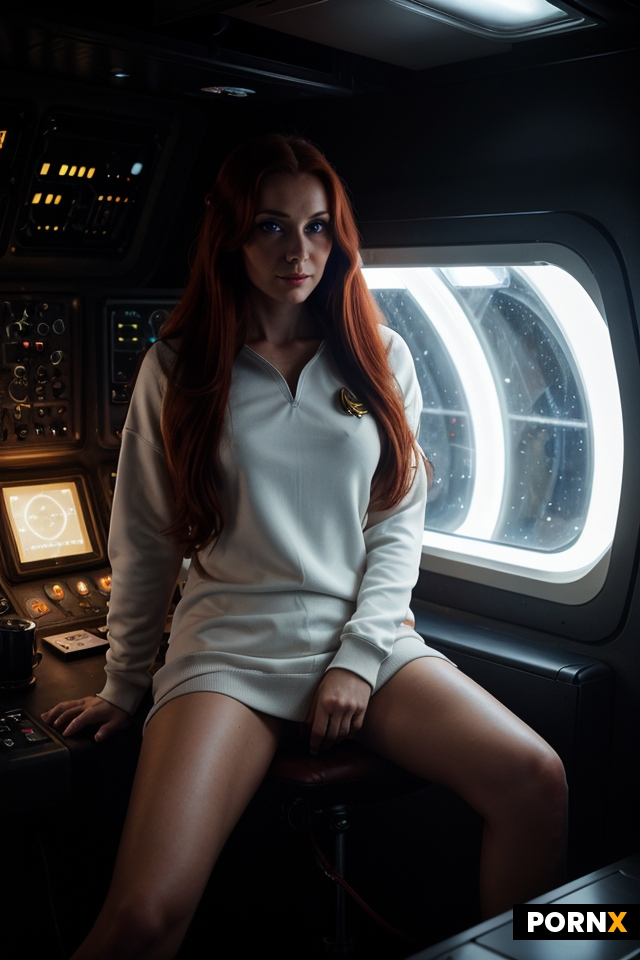 Aboard the bridge of a space ship