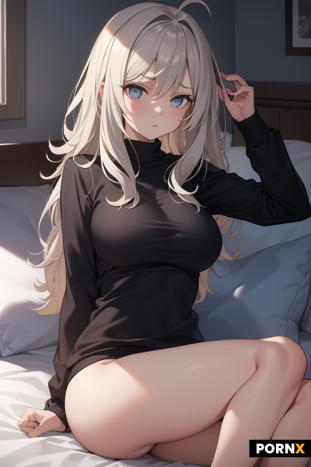 Female NEET doomscrolling