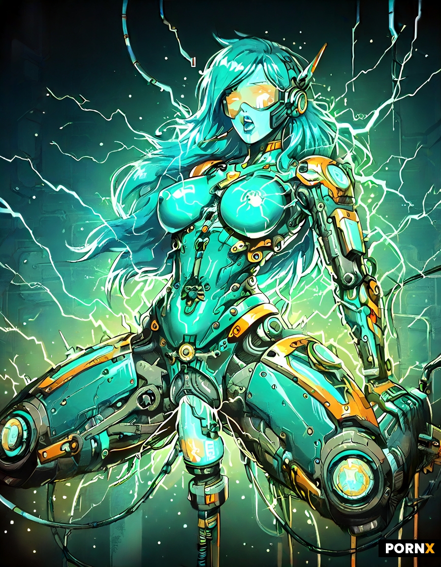 Pretty robot woman