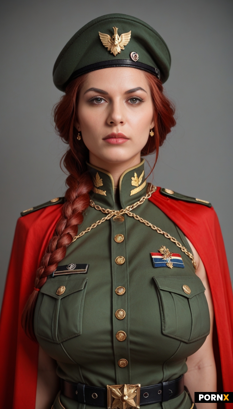 Ultra realistic portrait of a female military commander