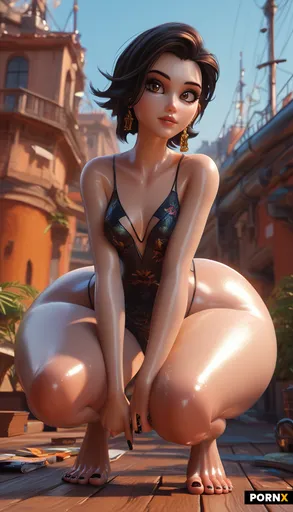 Sexy slim brunette