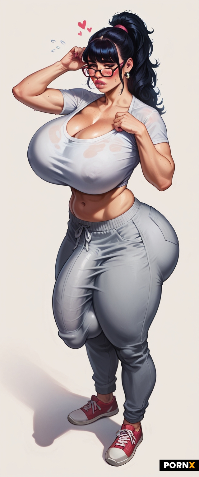 20-year-old nerdy messy awkward shy Japanese nerd futanari named Ai