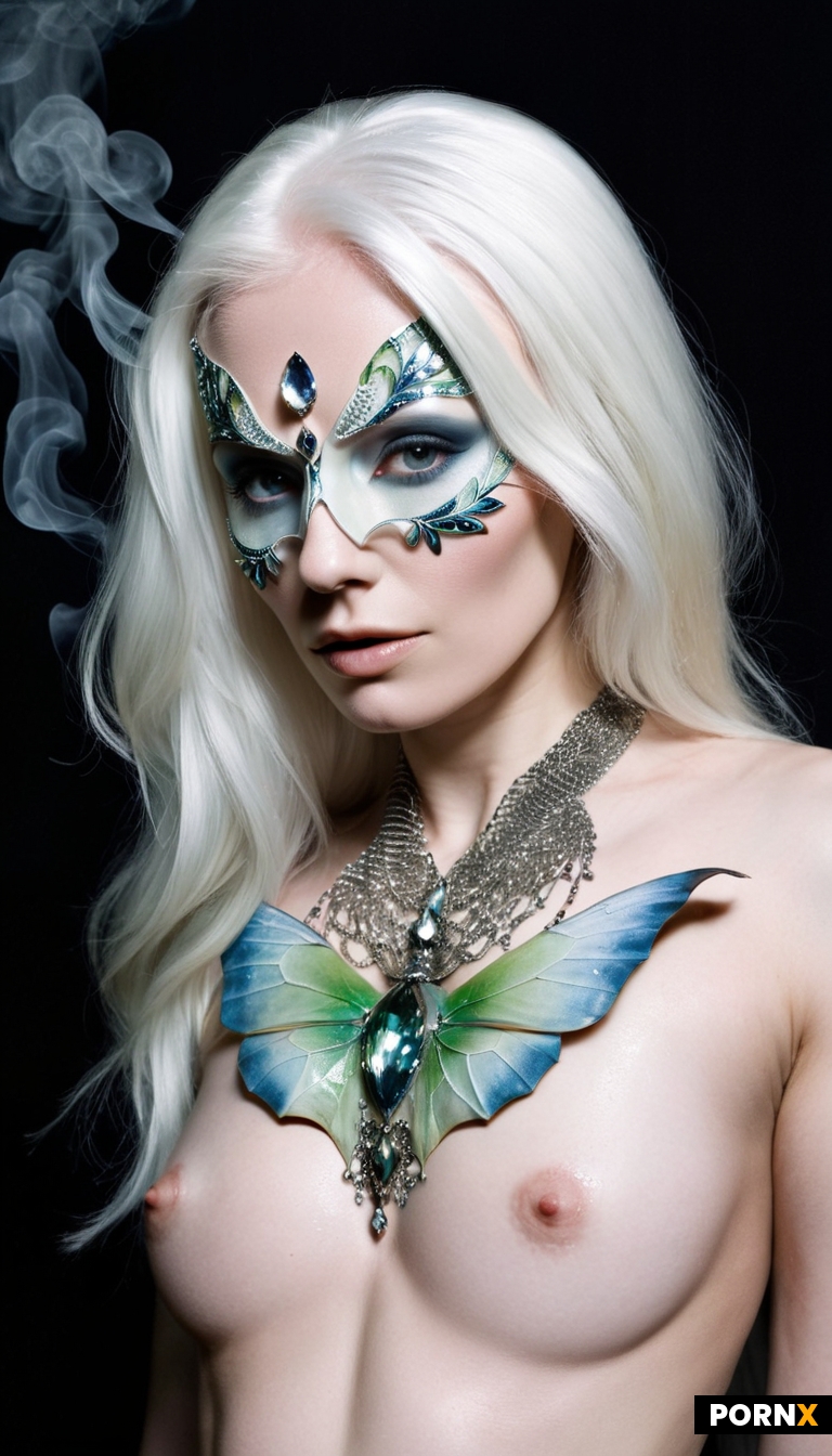 woman with white hair