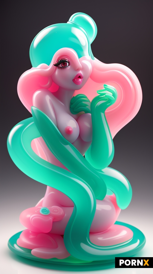 woman made out of gelatin gummy candy