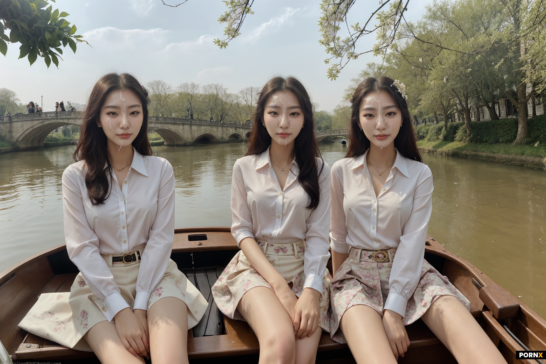 three women