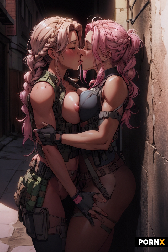 Two gorgeous woman with braided hair