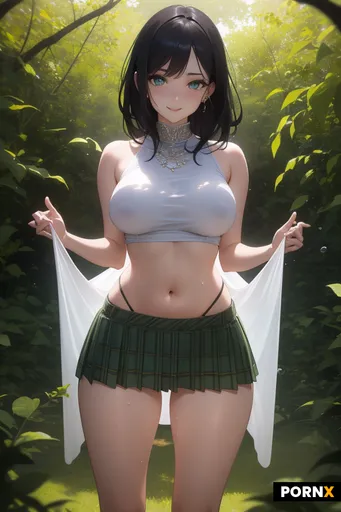 A stunning adult woman with short