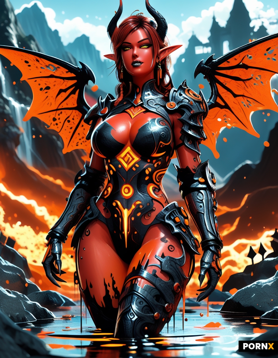 Beautiful  demon woman