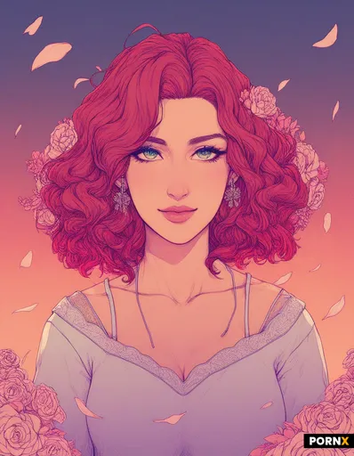 A highly detailed full-body portrait of a cute adult woman in her early twenties with large sparklin