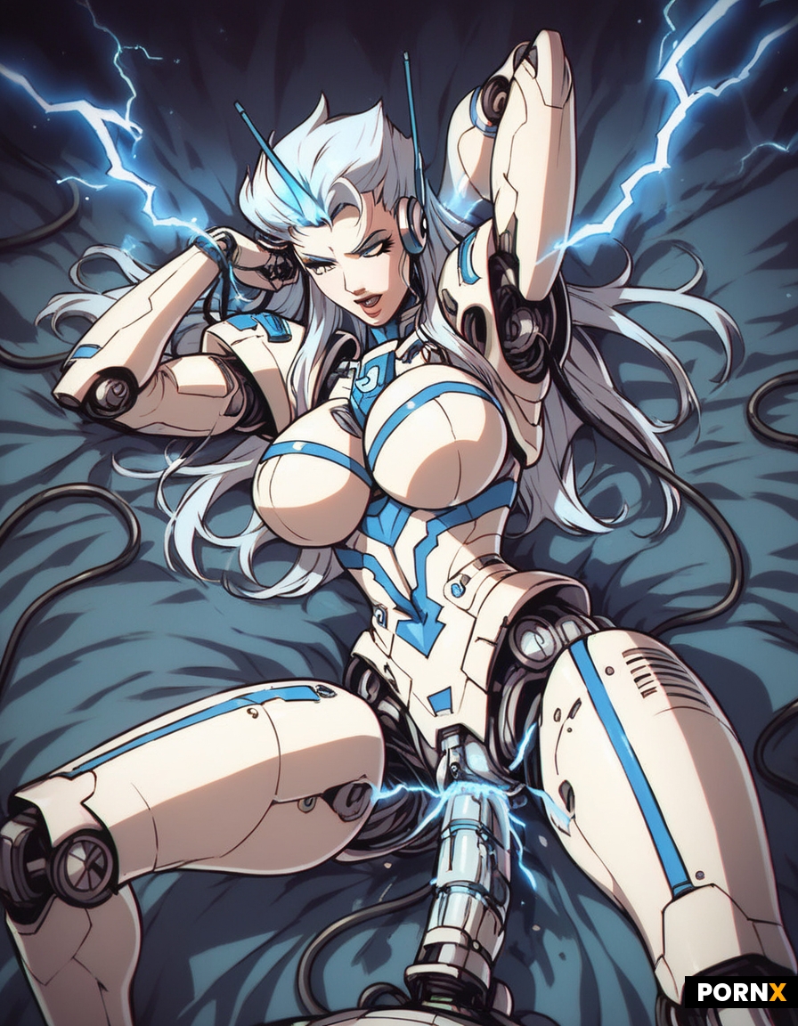Pretty robot woman