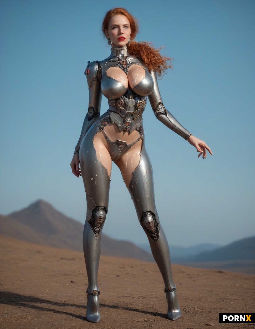 dynamic overexaggerated scifi futuristic provocative seductive intimidating busty erotic anime robot