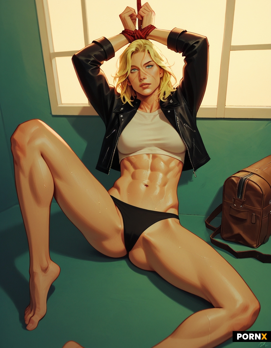 Open leather jacket