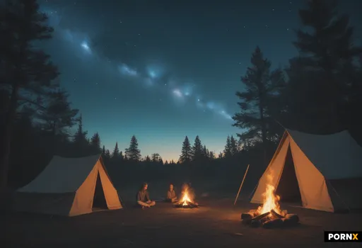 A realistic photograph of a summer evening