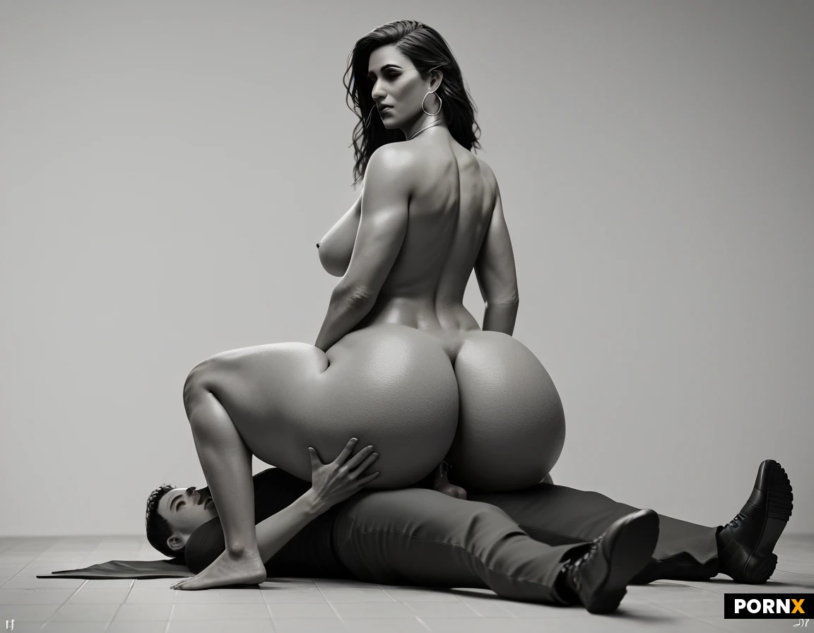 straight couple, sex, squat cowgirl; one woman, latina,(chubby:0.2),(massive ass:1.0); (one man:1.0), skinny, naked, submissive
