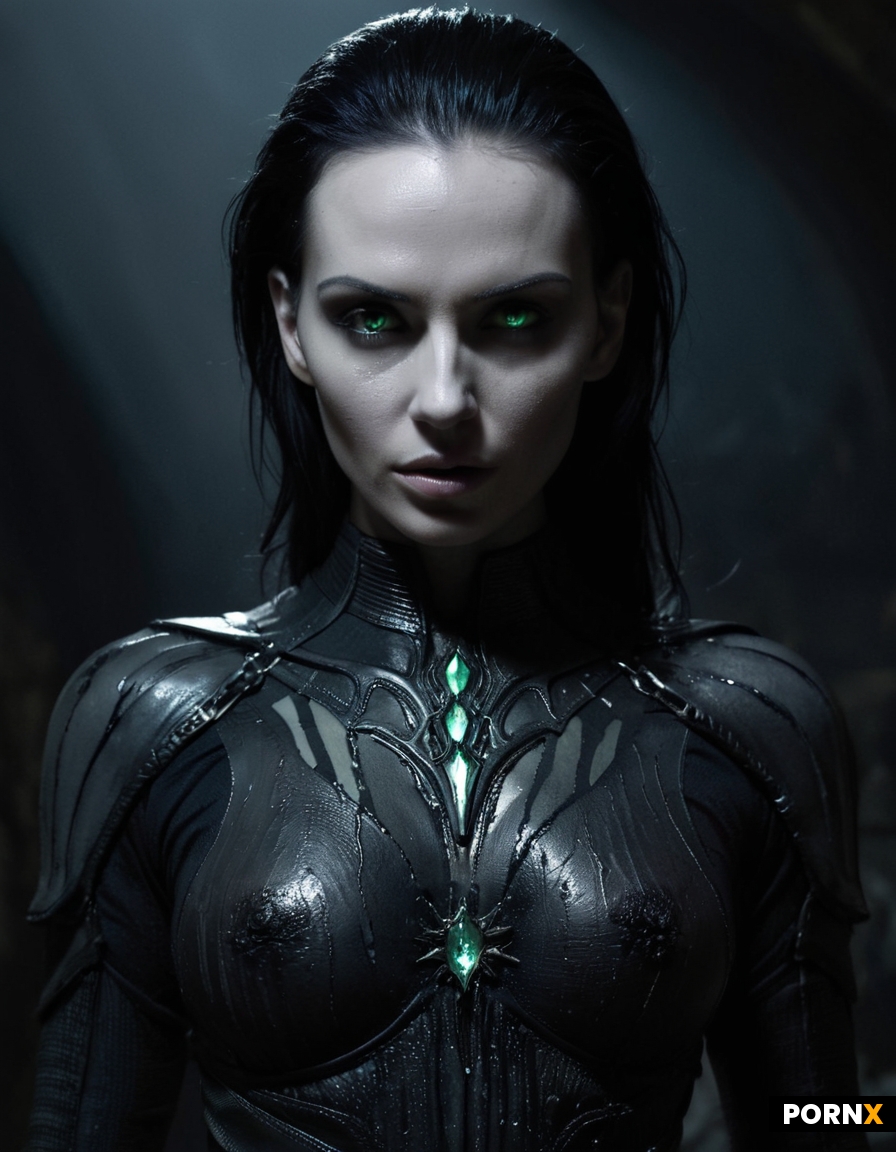 Unearthly female with crystalline_hair
