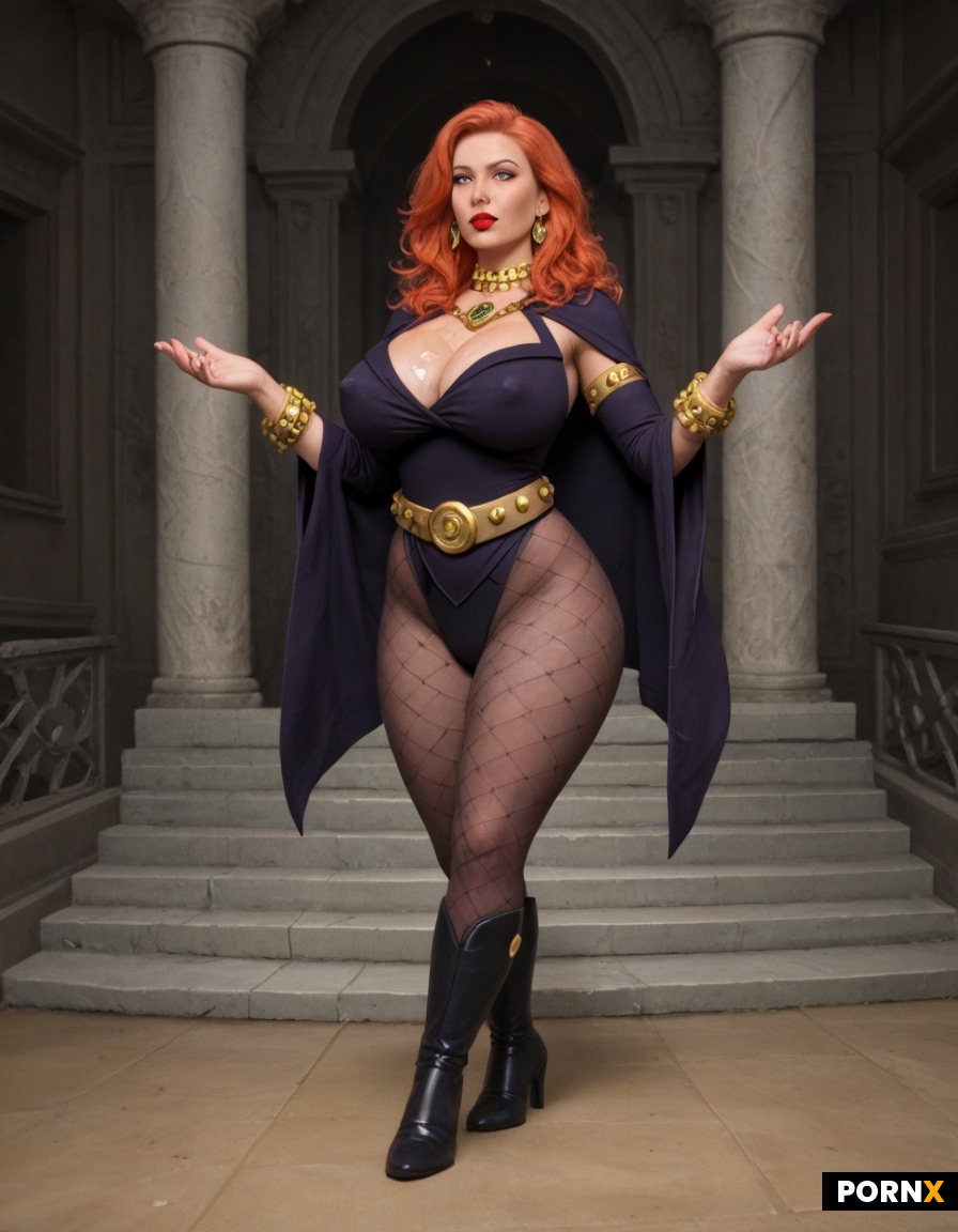 Dynamic overdramatic maniacal futuristic comic siren supervillain succubus seductress diva