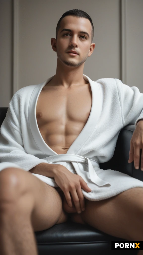 ( cute_Man:1.1),(handsome:1.1),gay,(((turkish:1.2):1.2):1.1),(portrait from below:1.2),
Sitting,spreading legs,(knee up:1.2)
(Mischievous seductive:1.2),((shaved_buzz_cut:1.2):1.2),(thick_eyebrows:1.1),((facial_hair:1.2):1.2)
( (skinny_adult,flat_chest :1.3):1.3),(brown eyes:1.3),(white bathrobe,naked abs, bellybutton:1.3),(hairy legs:1.2),(armchair :1.0)
<lora:055:0.5>,(erect penis:1.3),(red_testicles:1.2)
Penis,<lora:bettercocks:0.5>,masterpiece, best quality, highres, absurdres,