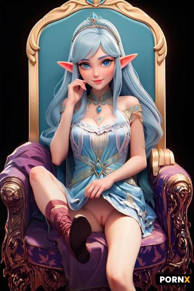 Her right leg lift on chair arm