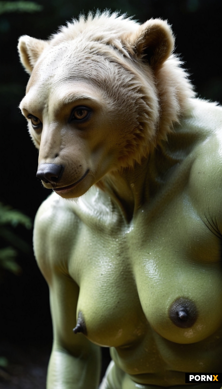 national geographic photograph of attractive humanoid bear_alien fauna
