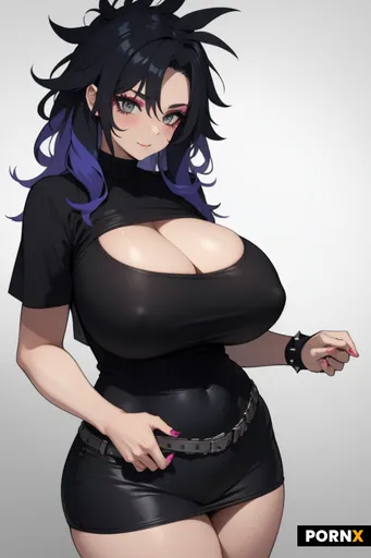 Curvy nordic punk rock chick