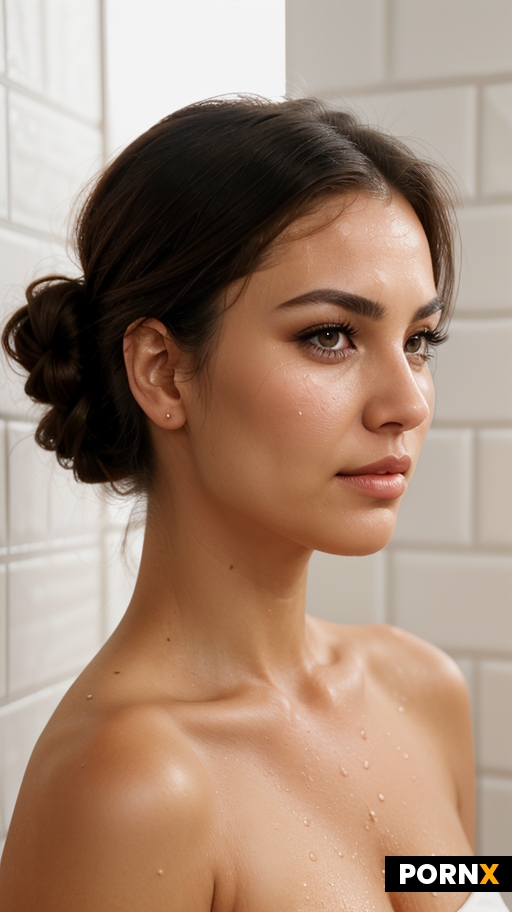 Close-up profile and three-quarter view of an adult Mediterranean or Caucasian woman's face
