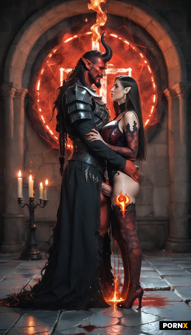 demon‑possessed female elf warlock