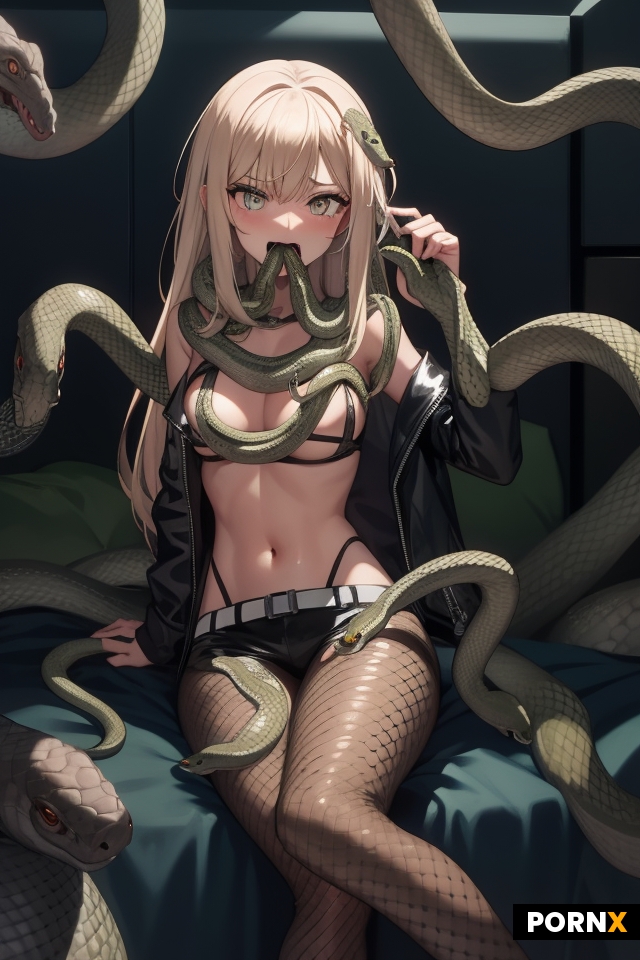 Covered in snakes